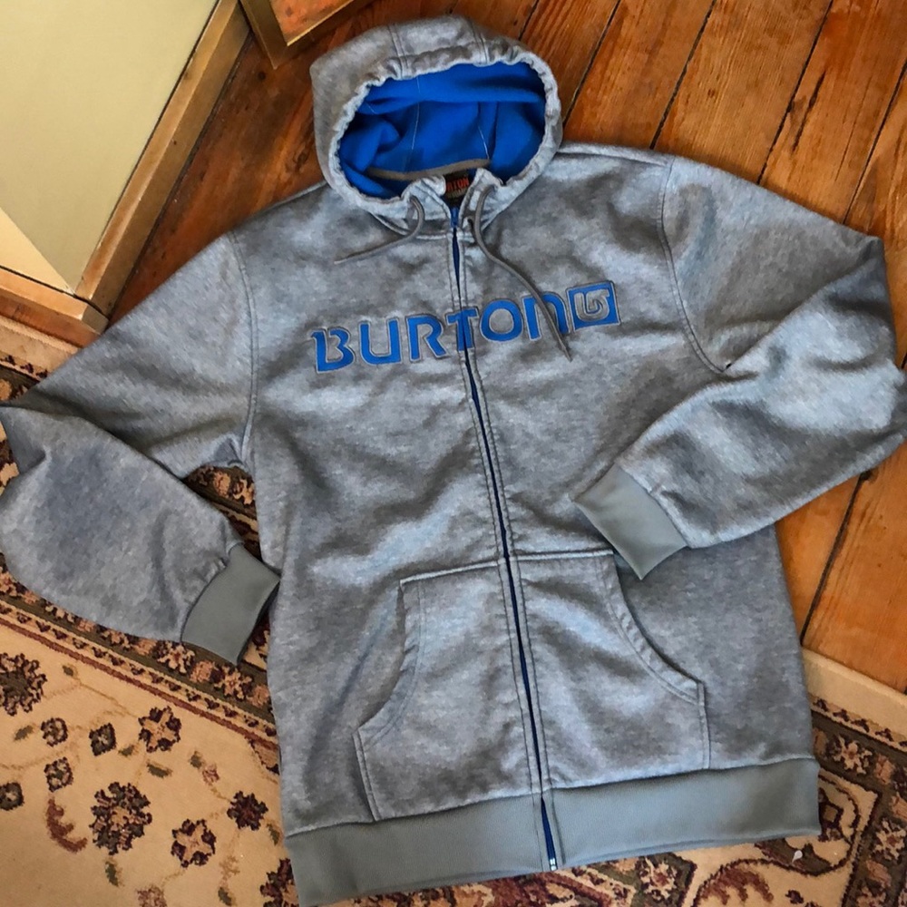 Burton Gray and Blue Hoodie